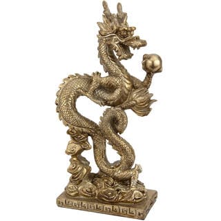 Hot Deal Standing 12-inch Long Dragon Statue (China)