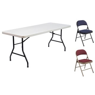 folding table plastic chair lightweight fabric piece