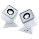 Genius SP-D150 2.0 Speaker System - 4 W RMS - White, Aluminum