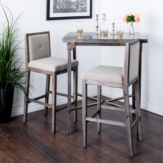 Compare Price Patterson Beige Linen Barstools (Set of 2)