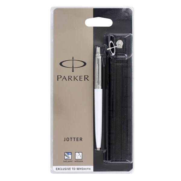 Parker Jotter Retractable White Ball Point Pen