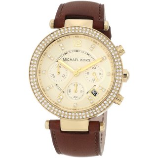Michael Kors Women's MK2249 Leather Band Chronograph Watch