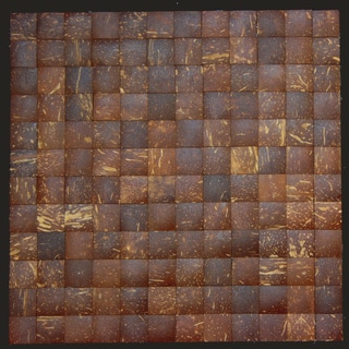 Compare Price Square Coffee Brown Convex Coconut Wall Tile