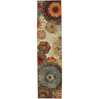 See Reviews Caravan Medallion Multi Nylon Rug (2' x 8')