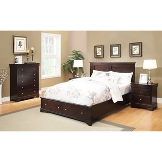 Best Shopping Abbyson Living Wilshire 4-piece Espresso Storage Bedroom Set