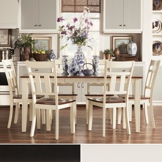 TRIBECCA HOME Eli Rustic Black Cherry 7-piece Mission Extending Dining Set