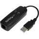 StarTech.com External V.92 56K USB Fax Modem - Hardware Based Dial up