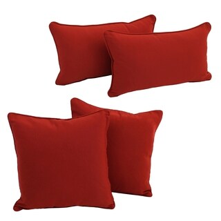 Low Price Blazing Needles Twill Throw Pillows (Set of 4)