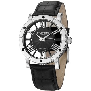 Stuhrling Original Men's Winchester Advanced Swiss Quartz Leather Strap Watch