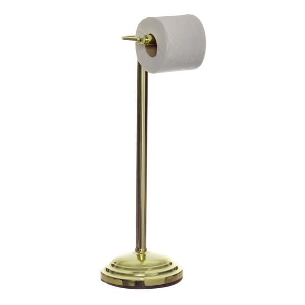 Polished Brass Pedestal Toilet Tissue Holder - 15952472 - Overstock ...