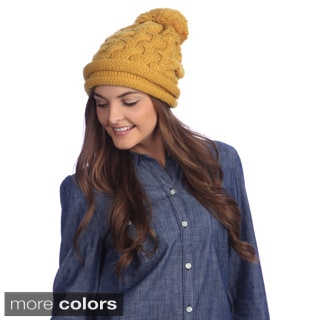 KC Signatures Double Brim Pom Pom Beanie-Image