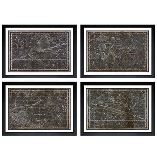 Save Price Oliver Gal 'Celestial Map XVI Century - 4 Panels' Framed Art