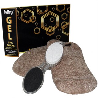 Minx Spa Collection Moisturizing Vitamin &amp; Gel-Infused Spa Socks - Tan, One size fits most - Unisex-Image