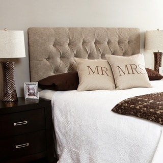 Best Shopping Humble + Haute Hampton Beige Full Diamond Tufted Upholstered Headboard