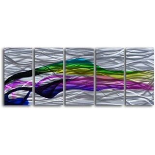 Best Shopping 'Ink in the Stream' Handcrafted 5-piece Metal Wall Art Set