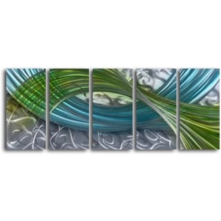(^.^)/  'Estuary Forms' Handcrafted 5-piece Metal Wall Art