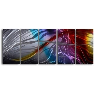 Low Price 'Phoenix Rising' Handcrafted 5-piece Metal Wall Art Set