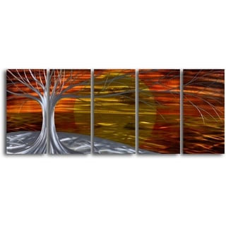 @@@ >  'Burning West' Handcrafted 5-piece Metal Wall Art Set