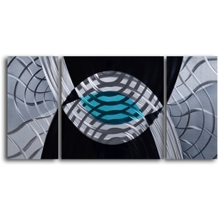 Big Save 'Azure Eye' Handcrafted 3-piece Metal Wall Art Set
