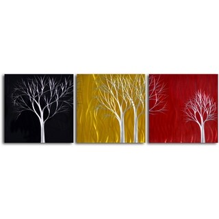 For sale 'Seasons Pass' Handcrafted 3-piece Metal Wall Art Set