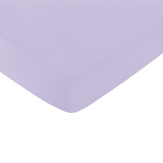 Sweet Jojo Designs Lavender Fitted Crib Sheet-Image