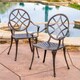 Christopher Knight Home Oviedo Cast Aluminum Copper Outdoor Dining Chair (Set of 2)
