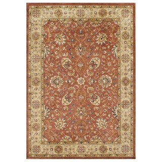 Cheap Alliyah Handmade 'Taj Mahal' Rust/ Honey Gold 100 Percent New Zealand Wool Rug (10' x 14')