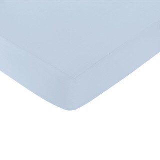 Sweet Jojo Designs Blue Fitted Crib Sheet-Image