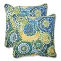 Pillow Perfect Outdoor Omnia Lagoon 18.5-inch Throw Pillow (Set of 2)