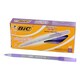 BIC Ultra Round Stic Grip Ballpoint Pen Purple Ink Medium Point (Pack of 12)