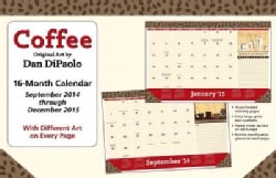 Coffee September 2014 through December 2015 Calendar (Calendar)