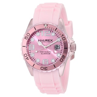 Haurex Italy Women's Ink Aluminum Date Watch