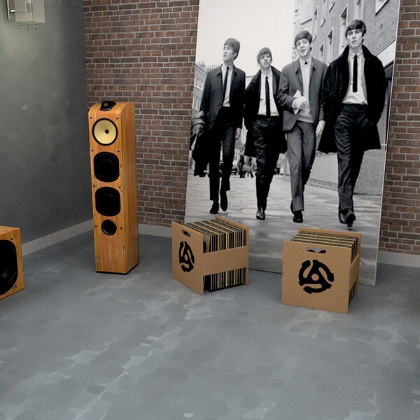 DarLiving Natural 45-insert Graphic Record/ LP Crate