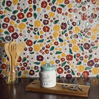 For sale SomerTile Bloom Perennial 11.75x11.75-in Hand-Painted Ceramic Wall Tile (Case of 5)