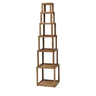Sale Price Light Brown Wooden 6-tier Storage Shelf