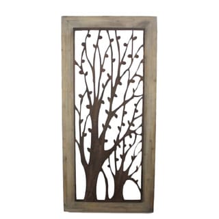 Find Shop Handcrafted Tree Design Metal/ Wood Wall Plaque (China)