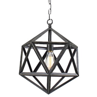 Multangular Iron 1-light Antique Bronze Chandelier