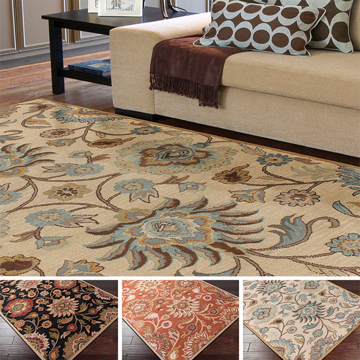 Hand Tufted Alameda Traditional Floral Wool Area Rug (5&#39; x 7&#39;9) - Overstock Shopping - Great ...