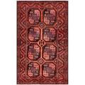 Herat Oriental Afghan Hand-knotted Tribal Balouchi Salmon/ Brown Wool Rug (5'8 x 9'4)
