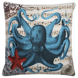 Low Price French Coastal Octopus Feather Fill Throw Pillow