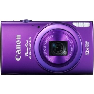 Canon PowerShot 340HS 16MP Purple Digital Camera