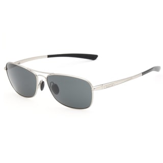 Bolle Men's 'Ventura' Satin Silvertone Aviator Sunglasses-Image