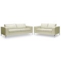 review detail Baxton Studio 'Lazenby' Cream Leather Modern Sofa Set