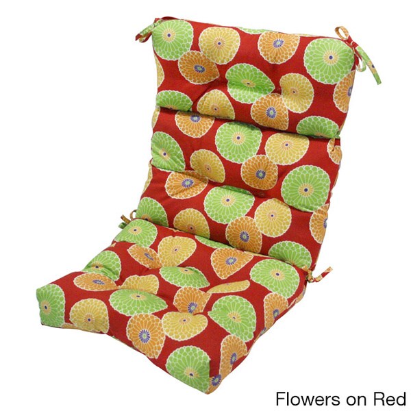 44x22-inch 3-section Outdoor High Back Chair Cushion - 16012481 - Overstock.com Shopping - Big ...
