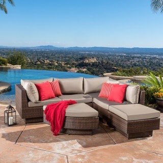 Great Prices Christopher Knight Home Branson Outdoor 4-piece Multibrown Wicker Sofa Set