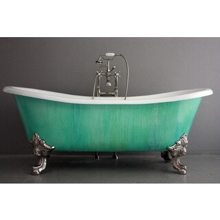 'The Cathryn Adele' 73-inch Cast Iron Double Slipper Bateau Bathtub-Image