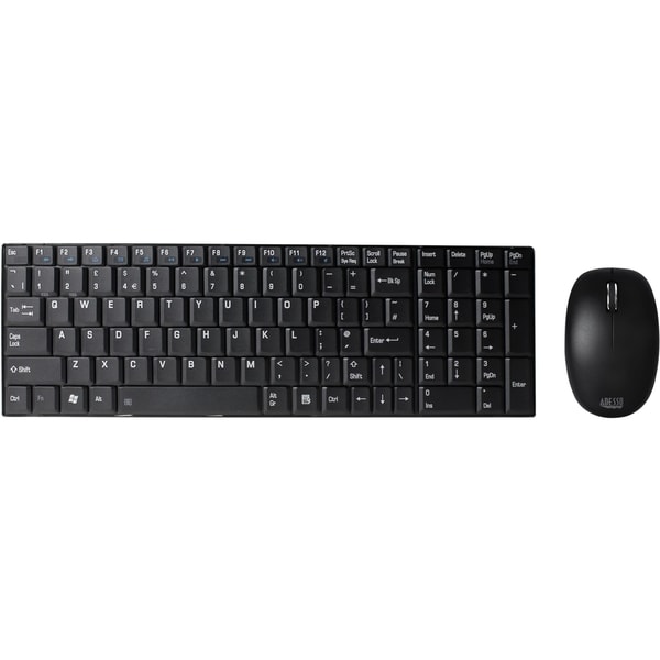 Adesso SlimTouch 1200 2.4 GHz RF Wireless Stainless Steel Keyboard & 