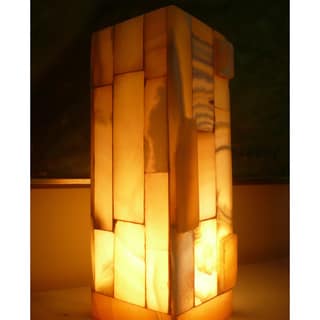 Low Price Handmade 11.5-inch Alabaster Accent Lamp (Egypt)