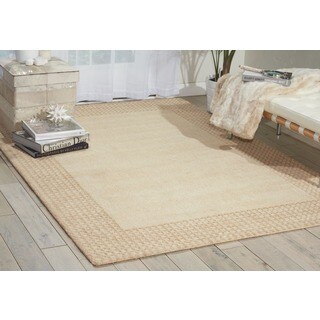 Compare Price kathy ireland Cottage Grove Cream Bisque Wool Rug (8' x 10'6)
