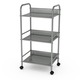 DarLiving Metal Shelving 3-tier Cart with Rotating Casters